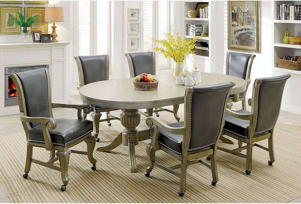 Melina Gray 7 Pc. Dining Set - Ornate Home
