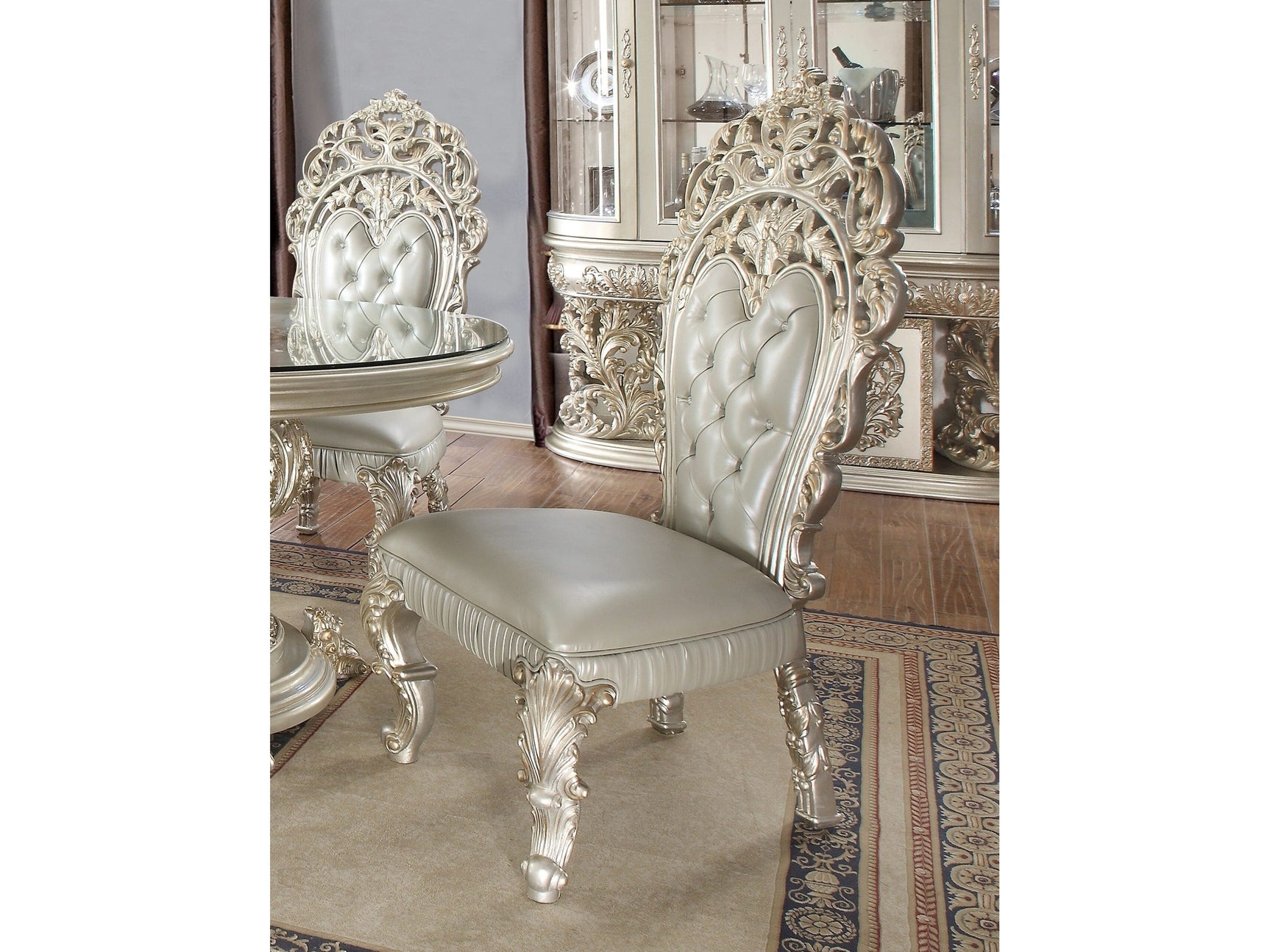 Meliora Silver Side Chair  / HD-8088 - Ornate Home