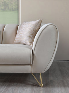 Melissa Ivory Velvet Sofa & Loveseat - Ornate Home
