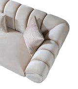 Melissa Ivory Velvet Sofa & Loveseat - Ornate Home