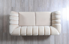 Melissa Ivory Velvet Sofa & Loveseat - Ornate Home