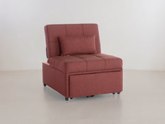 Mello Corvet Burgundy Pull Out Sleeper Chair - Ornate Home