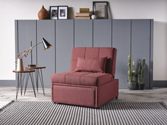 Mello Corvet Burgundy Pull Out Sleeper Chair - Ornate Home