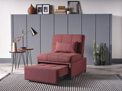 Mello Corvet Burgundy Pull Out Sleeper Chair - Ornate Home