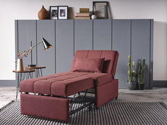 Mello Corvet Burgundy Pull Out Sleeper Chair - Ornate Home