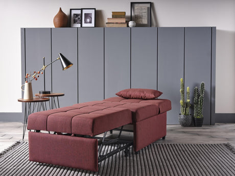 Mello Corvet Burgundy Pull Out Sleeper Chair - Ornate Home