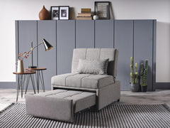 Mello Corvet Grey Pull Out Sleeper Chair - Ornate Home
