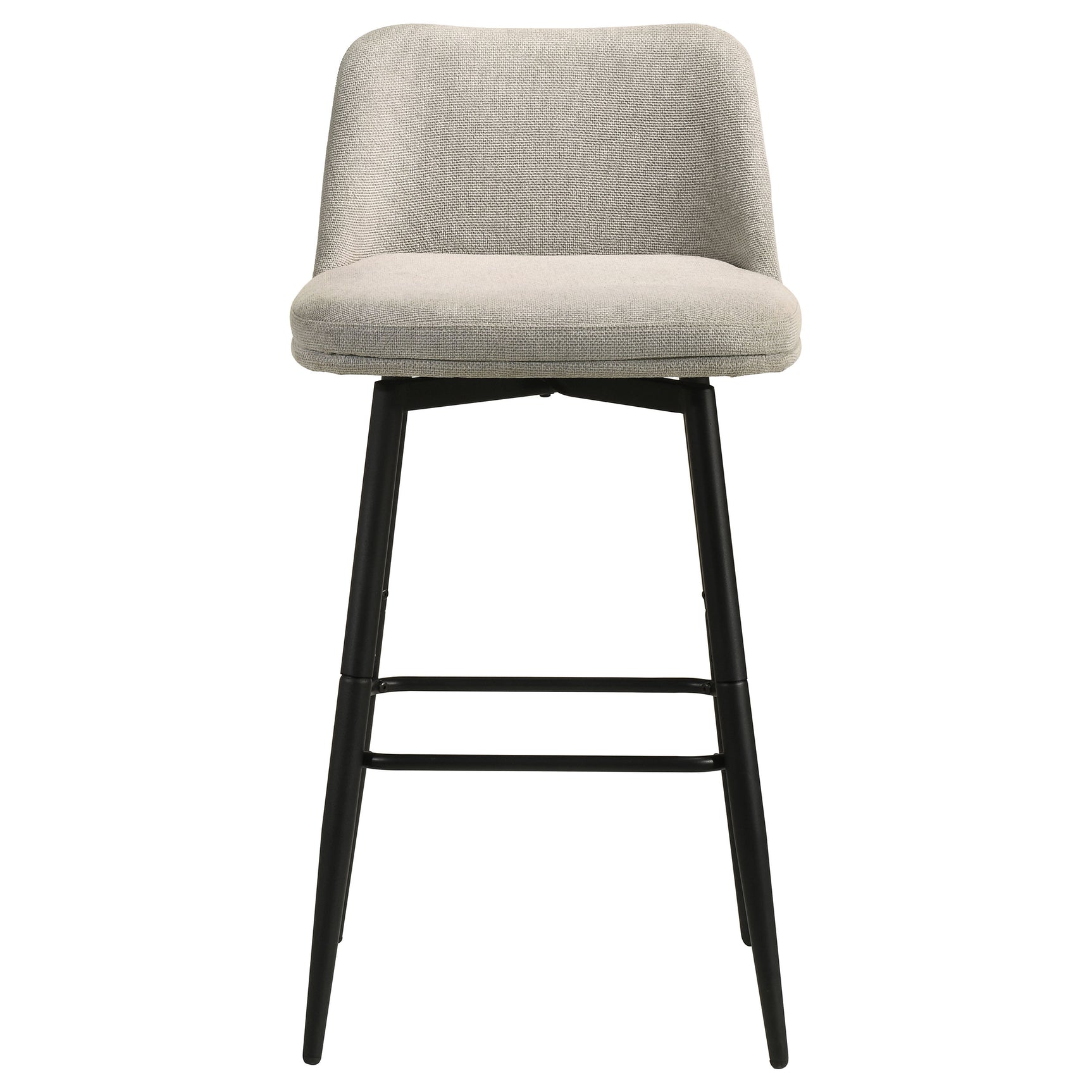 Mellor Slate Brown Fabric Upholstered Swivel Bar Chair (Set Of 2) - Ornate Home
