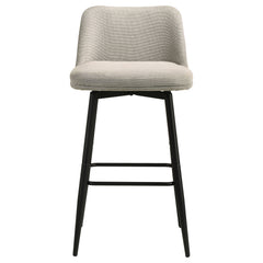 Mellor Slate Brown Fabric Upholstered Swivel Bar Chair (Set Of 2) - Ornate Home