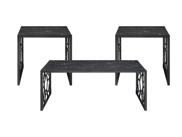 Melody Black 3-Piece Pack Occasional Set - Ornate Home