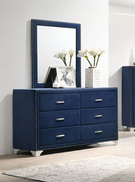 Melody Pacific Blue Dresser and Mirror - Ornate Home