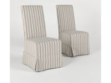 Melrose Blue Stripe Dining Chair (Set of 2) - Ornate Home