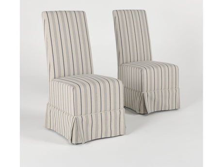 Melrose Blue Stripe Dining Chair (Set of 2) - Ornate Home