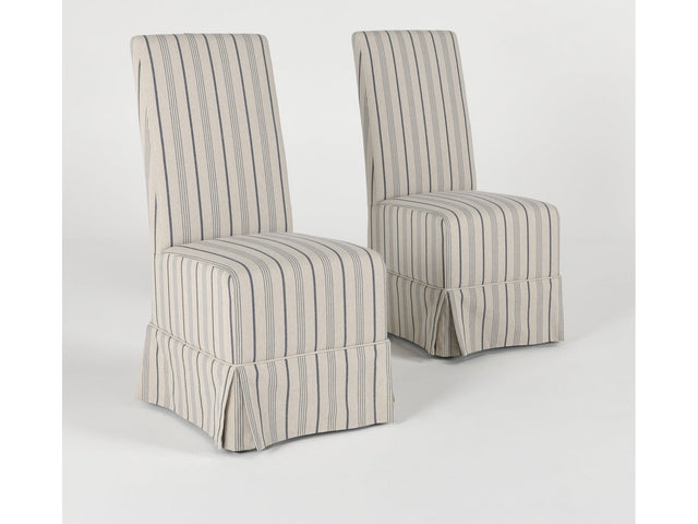 Melrose Blue Stripe Dining Chair (Set of 2) - Ornate Home