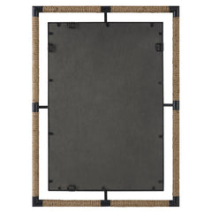 Melville Black/Brown Iron & Rope Mirror - Ornate Home