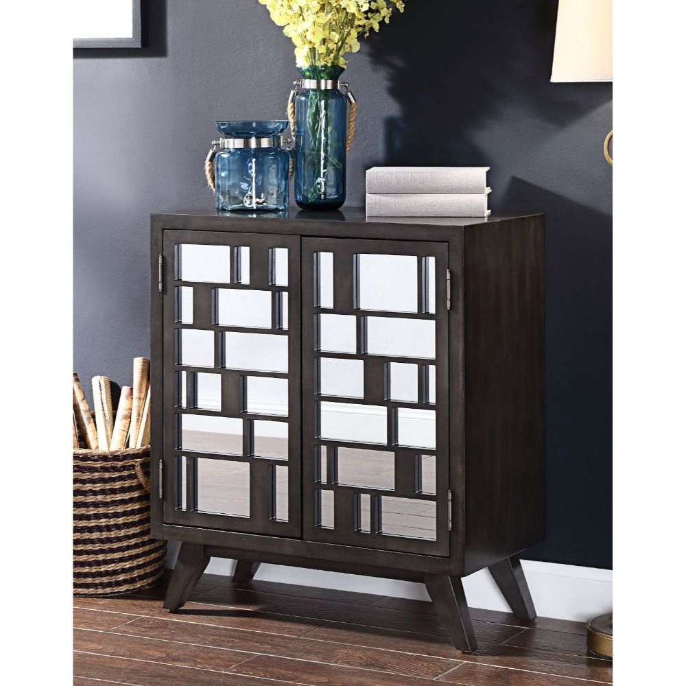 Melville Dark Gray-Oak Console Cabinet - Ornate Home