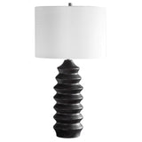 Mendocino Black/Woodtone Modern Table Lamp - Ornate Home