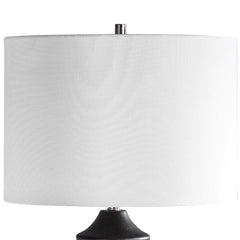 Mendocino Black/Woodtone Modern Table Lamp - Ornate Home