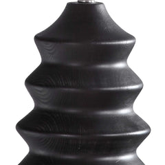Mendocino Black/Woodtone Modern Table Lamp - Ornate Home