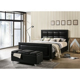 Menkar Black/Chrome E.King Bed - Ornate Home
