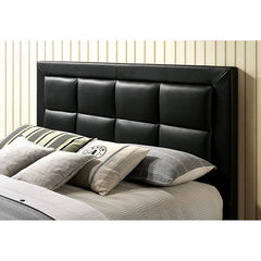 Menkar Black/Chrome E.King Bed - Ornate Home
