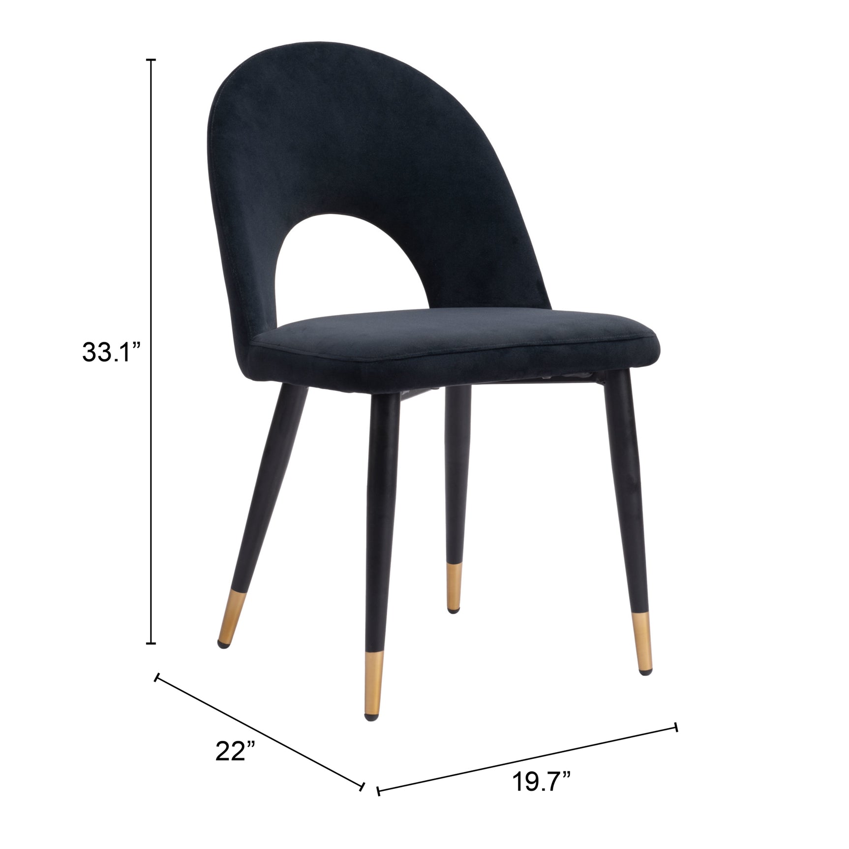 Menlo Black Dining Chair (Set of 2) - Ornate Home