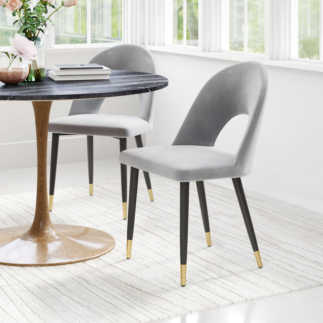 Menlo Gray Dining Chair (Set of 2) - Ornate Home