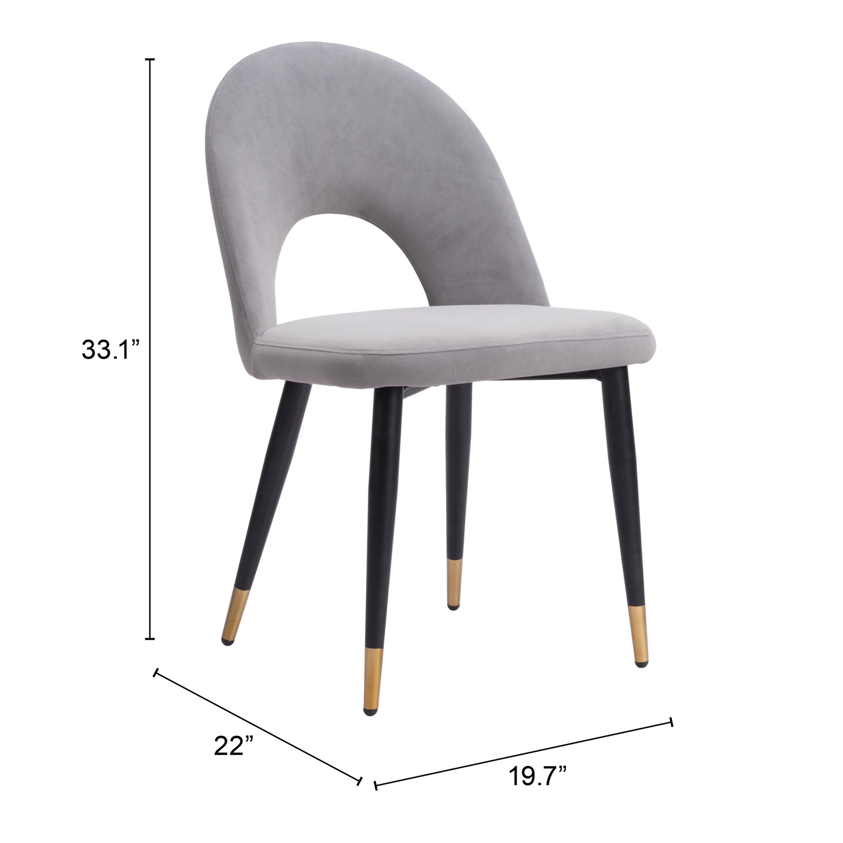Menlo Gray Dining Chair (Set of 2) - Ornate Home