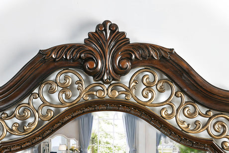 Menodora Brown Cherry 5 Pc. Queen Bedroom Set w/ 2NS - Ornate Home