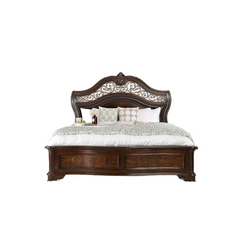 Menodora Brown Cherry 5 Pc. Queen Bedroom Set w/ 2NS - Ornate Home