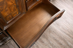 Menodora Brown Cherry 5 Pc. Queen Bedroom Set w/ Chest - Ornate Home