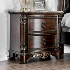 Menodora Brown Cherry 5 Pc. Queen Bedroom Set w/ Chest - Ornate Home
