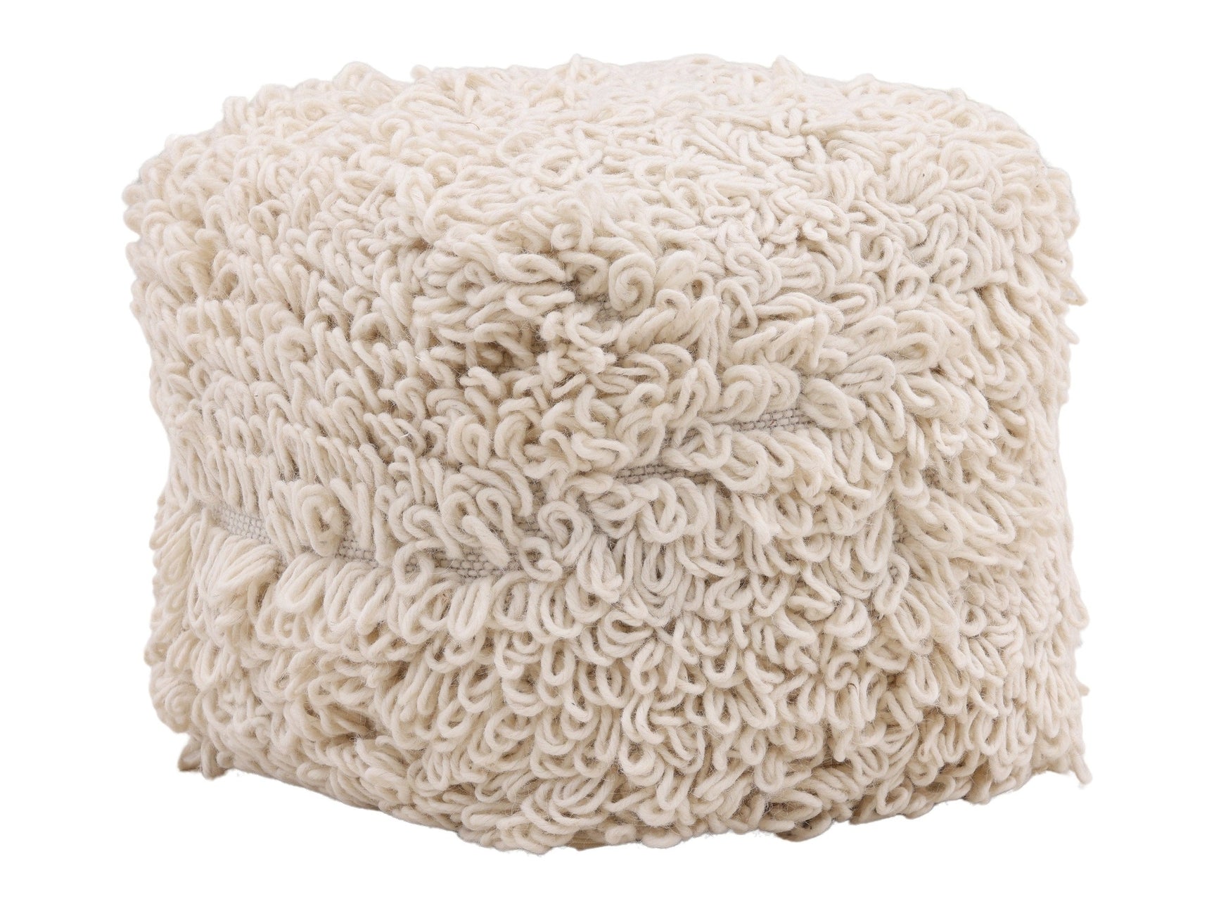 Menta Ivory Pouf - Ornate Home