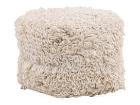 Menta Ivory Pouf - Ornate Home