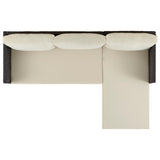 Menton Patio 2-Seater and Lounge Chair with Coffee Table with Cream Cushions - Ornate Home