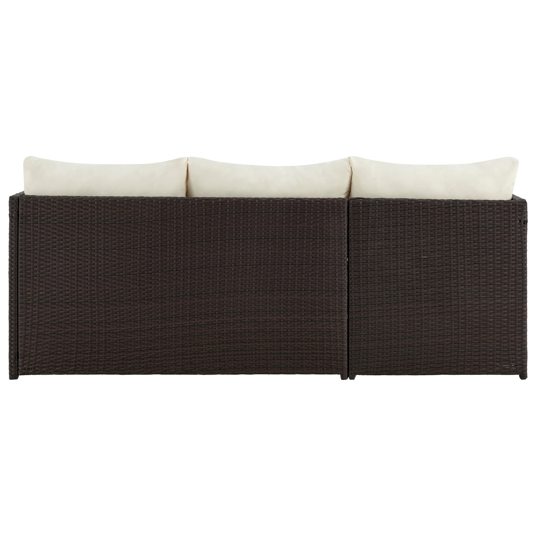 Menton Patio 2-Seater and Lounge Chair with Coffee Table with Cream Cushions - Ornate Home