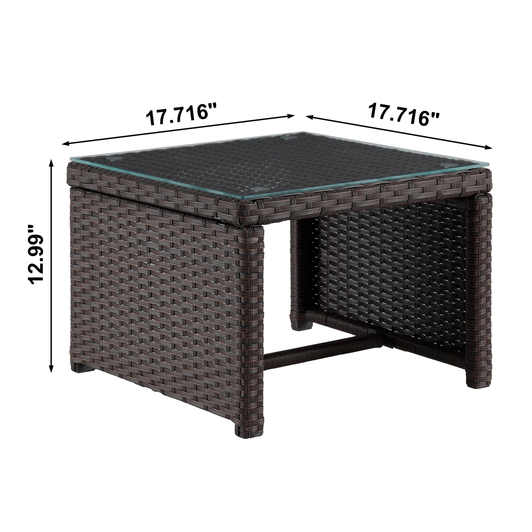 Menton Patio 2-Seater and Lounge Chair with Coffee Table with Grey Cushions - Ornate Home