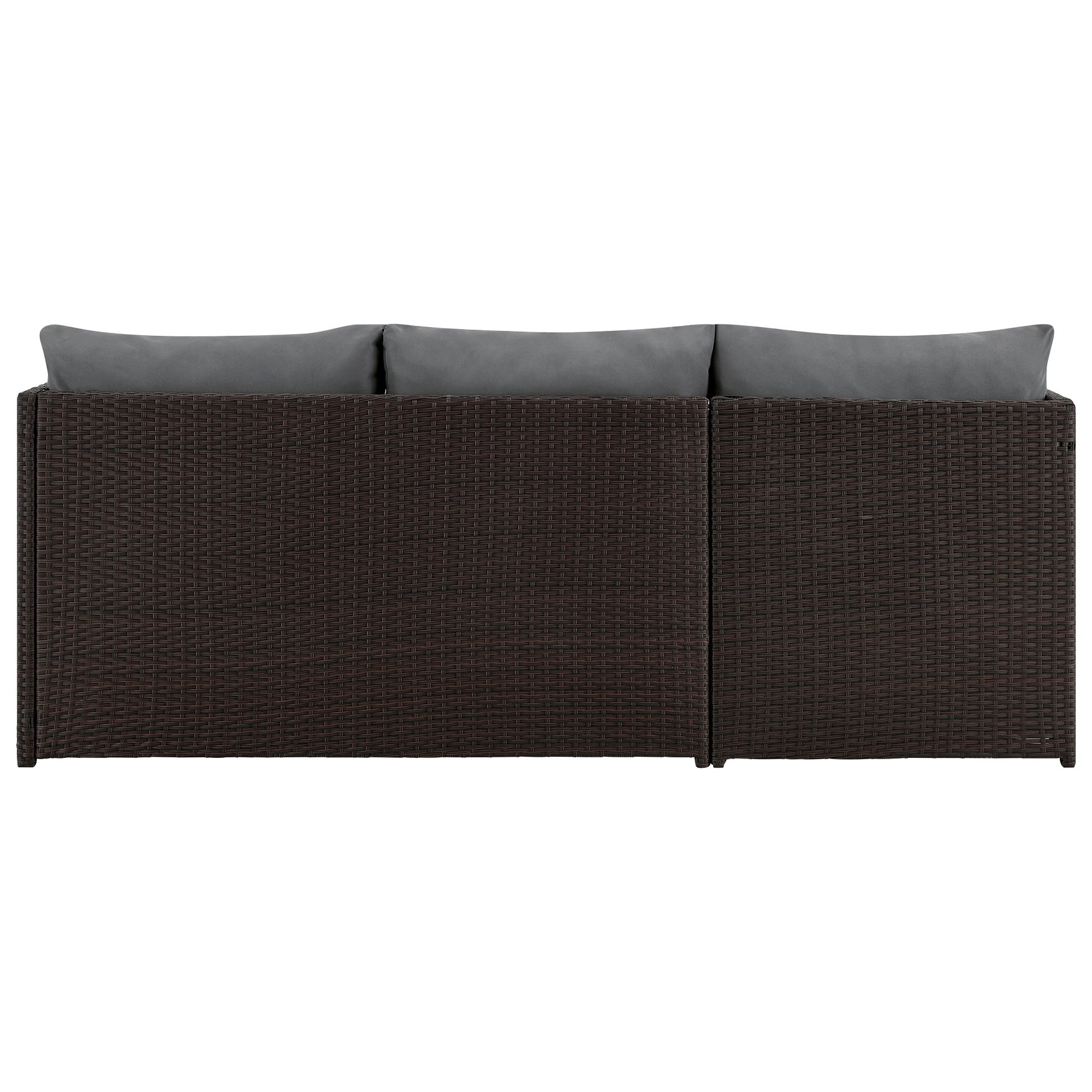 Menton Patio 2-Seater and Lounge Chair with Coffee Table with Grey Cushions - Ornate Home