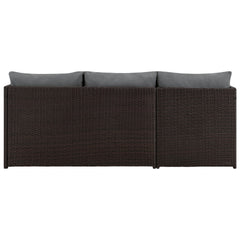 Menton Patio 2-Seater and Lounge Chair with Coffee Table with Grey Cushions - Ornate Home