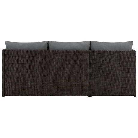 Menton Patio 2-Seater and Lounge Chair with Coffee Table with Grey Cushions - Ornate Home