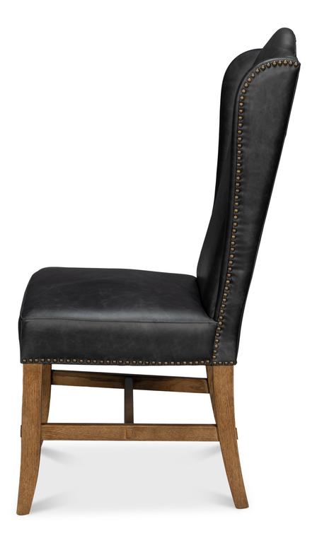 Mercado Black High Back Dining Chair (Set of 2) - Ornate Home