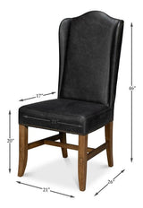 Mercado Black High Back Dining Chair (Set of 2) - Ornate Home