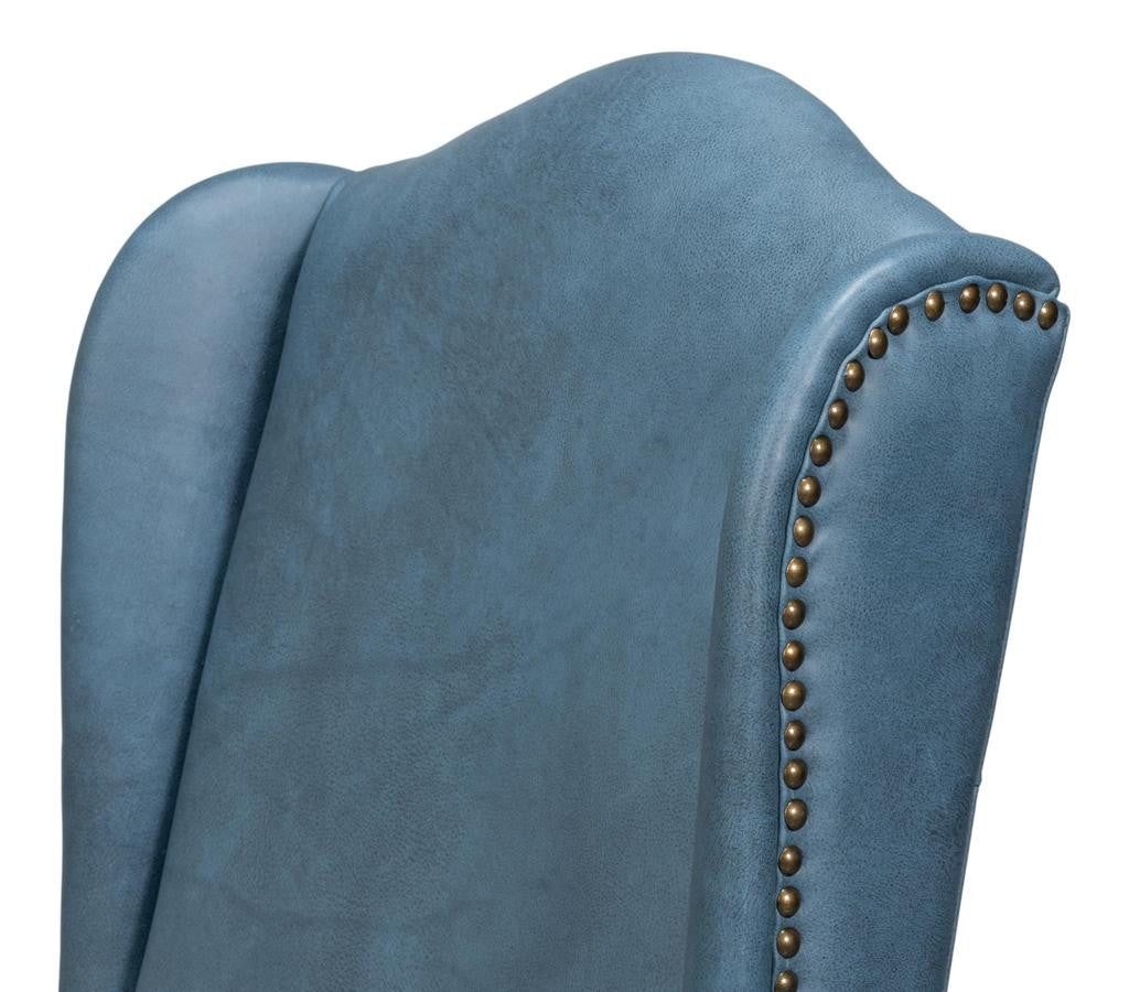 Mercado Blue High Back Dining Chair (Set of 2) - Ornate Home