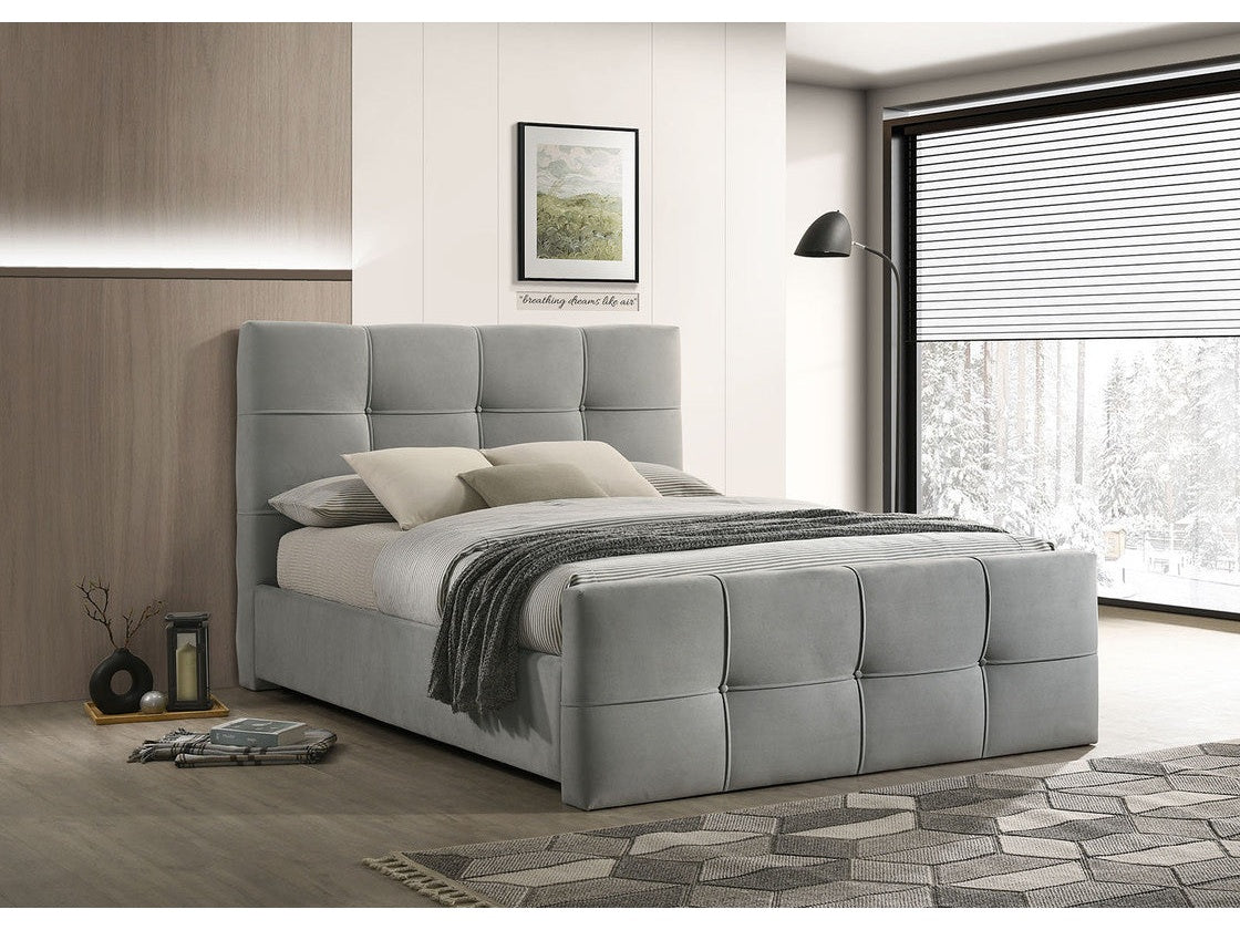 Merced Light Gray E.King Bed - Ornate Home