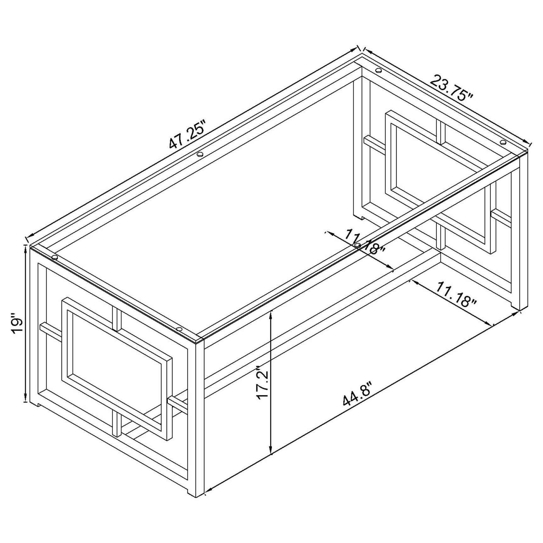 Merced Nickel 2-piece Rectangular Coffee and End Table Set - Ornate Home