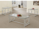 Merced Nickel 3-piece Rectangular Coffee and End Table Set - Ornate Home