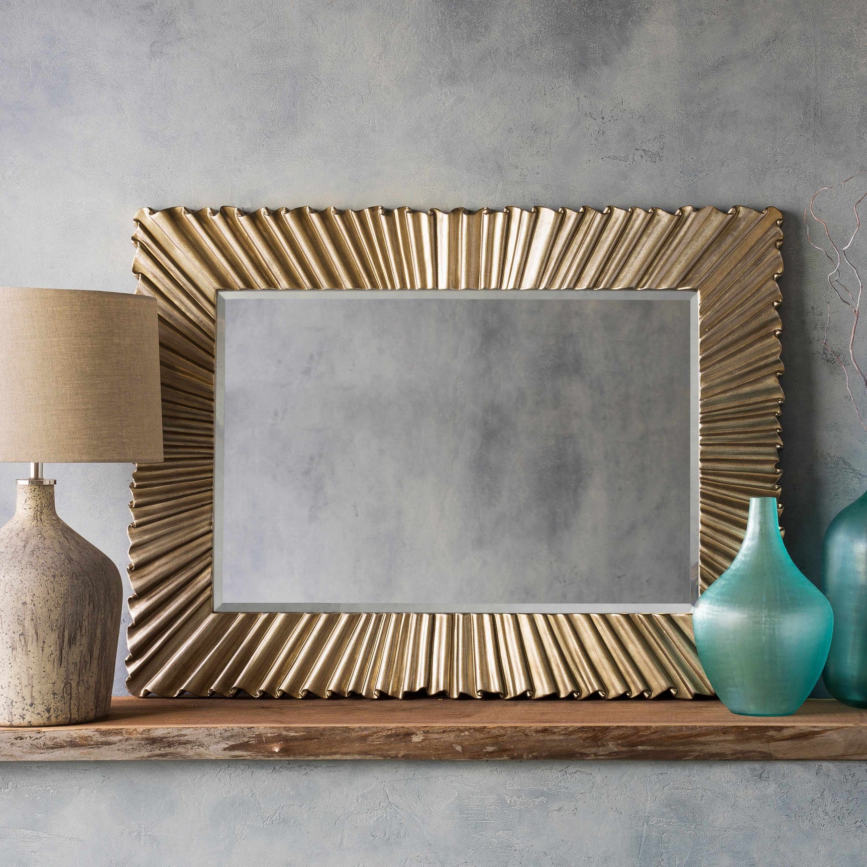 Mercier Silver Gray Mirror - Ornate Home