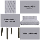 Merel Gray Linen & Gray Oak Side Chair - Ornate Home