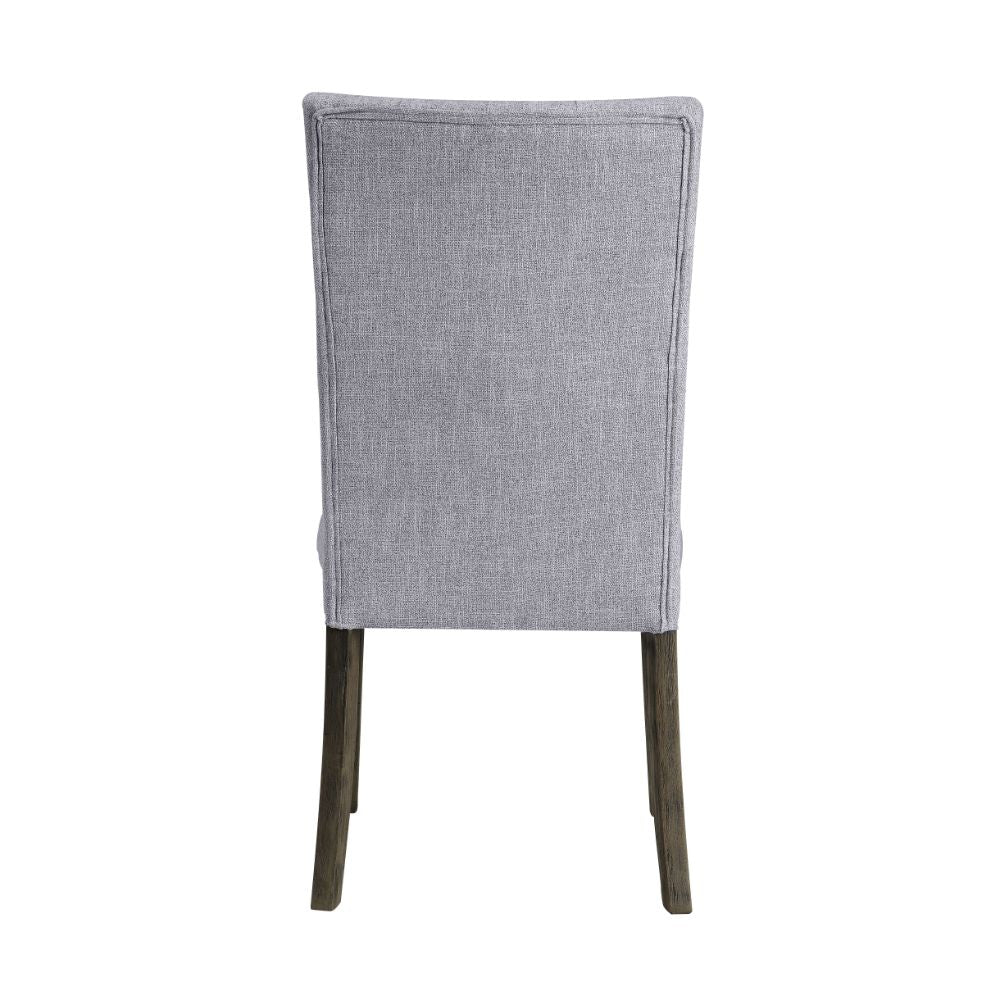 Merel Gray Linen & Gray Oak Side Chair - Ornate Home