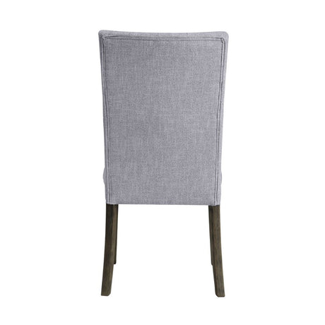 Merel Gray Linen & Gray Oak Side Chair - Ornate Home